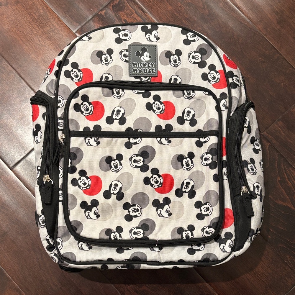 Disney Mickey Mouse Kids Backpack - Black, Red, Gray